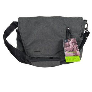 Travelon‎ Urban Messenger Bag With 5-Point Anti-Theft Protection Slate NWT MC-85